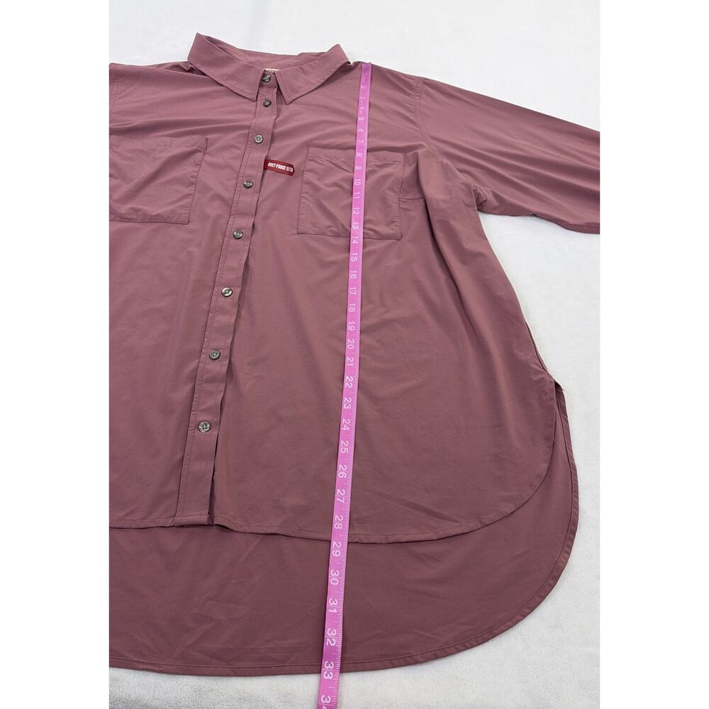 Duluth Trading Flexcellence Button Shirt Womens 3X Bust Proof 89809 Long Sleeve - Picture 8 of 10